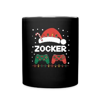 Gamer Gaming Gamer Gaming Christmas - Full Colour Mug - black - Front