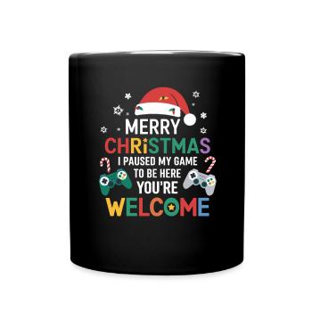 Gamer Gaming Gamer Gaming Christmas - Full Colour Mug - black - Front