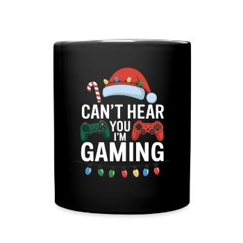 Gamer Gaming Gamer Gaming Christmas - Full Colour Mug - black - Front
