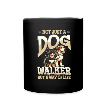 Maître-chien - Mug uni - noir - Devant