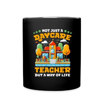 Kindergarten teacher, childminder, childminder - Full Colour Mug - black - Front