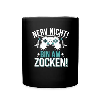 Gamer Gaming Gamer Gaming Christmas - Full Colour Mug - black - Front