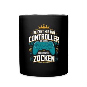 Gamer Gaming Gamer Gaming Christmas - Full Colour Mug - black - Front
