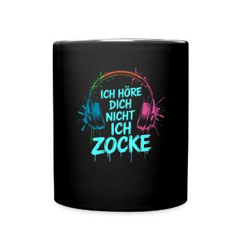 Gamer Gaming Gamer Gaming Christmas - Full Colour Mug - black - Front