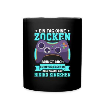 Gamer Gaming Gamer Gaming Christmas - Full Colour Mug - black - Front