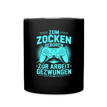 Gamer Gaming Gamer Gaming Christmas - Full Colour Mug - black - Front
