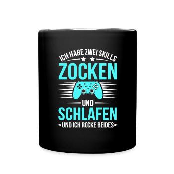Gamer Gaming Gamer Gaming Christmas - Full Colour Mug - black - Front