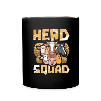 Viehzüchter Kader - Tasse einfarbig - Schwarz - Vorne