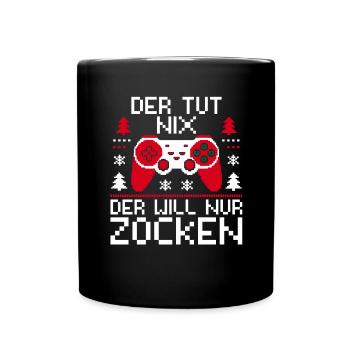 Gamer Gaming Gamer Gaming Christmas - Full Colour Mug - black - Front