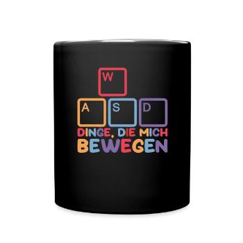 Gamer Gaming Zocker Zocken Weihnachten - Tasse einfarbig - Schwarz - Vorne