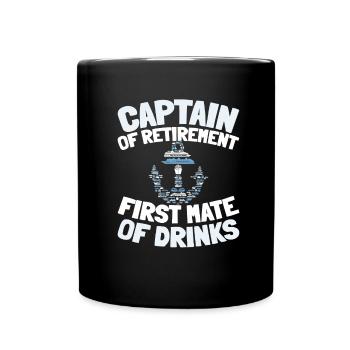 Kreuzfahrt Retired Retirement - Tasse einfarbig - Schwarz - Vorne
