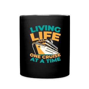 Kreuzfahrt - Tasse einfarbig - Schwarz - Vorne