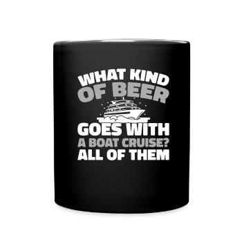 Kreuzfahrt - Tasse einfarbig - Schwarz - Vorne