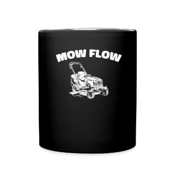 Rasenmäher Mähen - Tasse einfarbig - Schwarz - Vorne