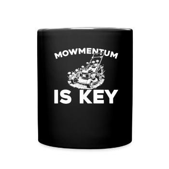 Rasenmäher Mähen - Tasse einfarbig - Schwarz - Vorne