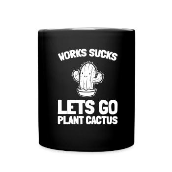 Jardin de cactus - Mug uni - noir - Devant