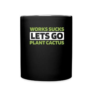 Kaktus Garten - Tasse einfarbig - Schwarz - Vorne