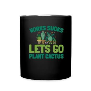 Jardin de cactus - Mug uni - noir - Devant