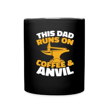 Blacksmith Metalworker Coffee Father Dad - Full Colour Mug - black - Front
