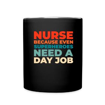 Infirmière Drôle - Mug uni - noir - Devant