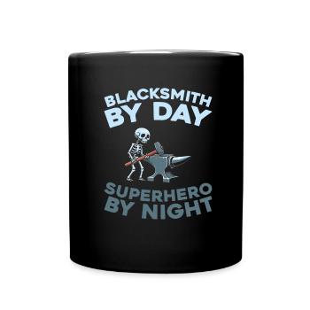 Blacksmith metalworker - Full Colour Mug - black - Front