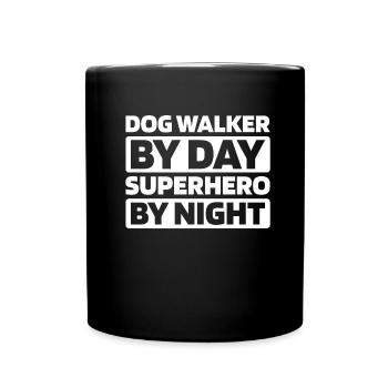 Maître-chien - Mug uni - noir - Devant