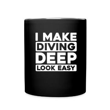 Commercial diver - Full Colour Mug - black - Front