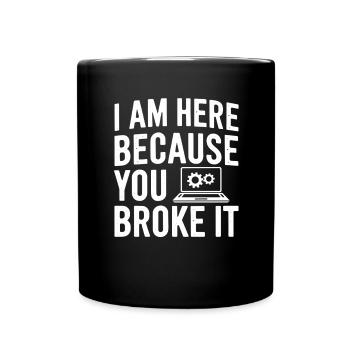 Administrator Support Nerd Computer Tech - Tasse einfarbig - Schwarz - Vorne