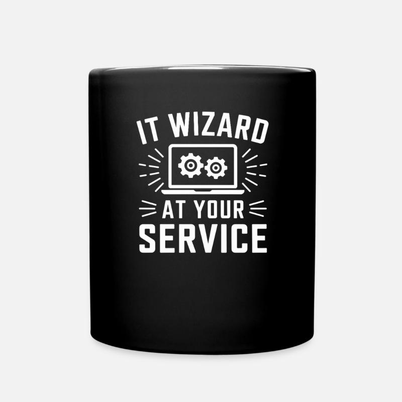 Administrator Support Nerd Computer Tech - Full Colour Mug - black