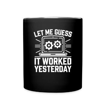 Administrator Support Nerd Computer Tech - Full Colour Mug - black - Front