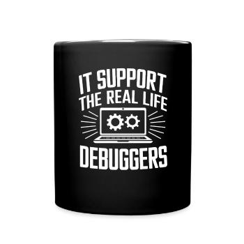 Administrator Support Nerd Computer Tech - Tasse einfarbig - Schwarz - Vorne