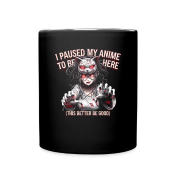 Japon Kawaii Manga Otaku Horreur Anime - Mug uni - noir - Devant