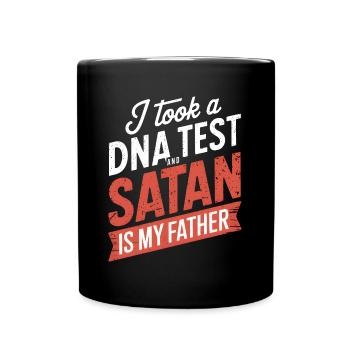 I took a DNA test: Satan is my father! - Full Colour Mug - black - Front
