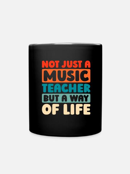 Musiklehrer Musik Lehrer - Tasse einfarbig - Schwarz