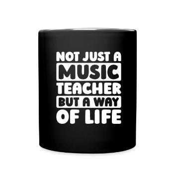 Musiklehrer Musik Lehrer - Tasse einfarbig - Schwarz - Vorne