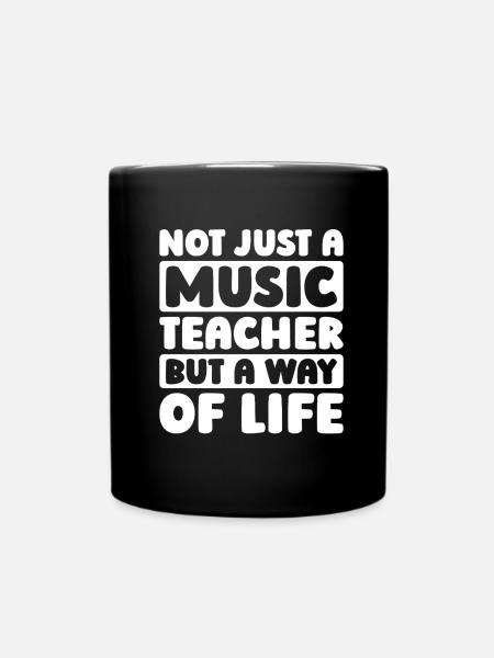 Musiklehrer Musik Lehrer - Tasse einfarbig - Schwarz