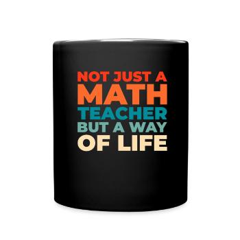Mathelehrer Mathe Lehrer - Tasse einfarbig - Schwarz - Vorne