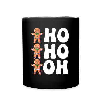 Christmas Gingerbread Gingerbread Man - Full Colour Mug - black - Front