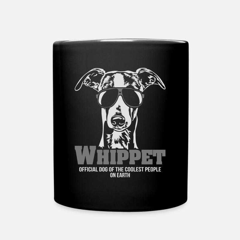 WHIPPET coolest people Hunde Spruch Wilsigns - Tasse einfarbig - Schwarz