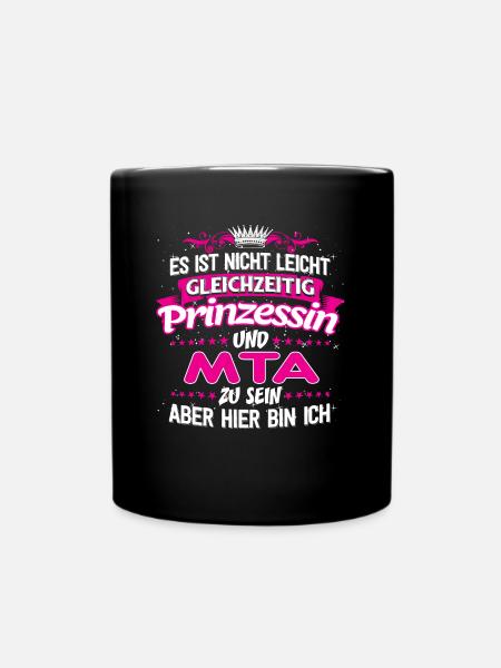 MTA - gleichzeitig Prinzessin - Tasse einfarbig - Schwarz
