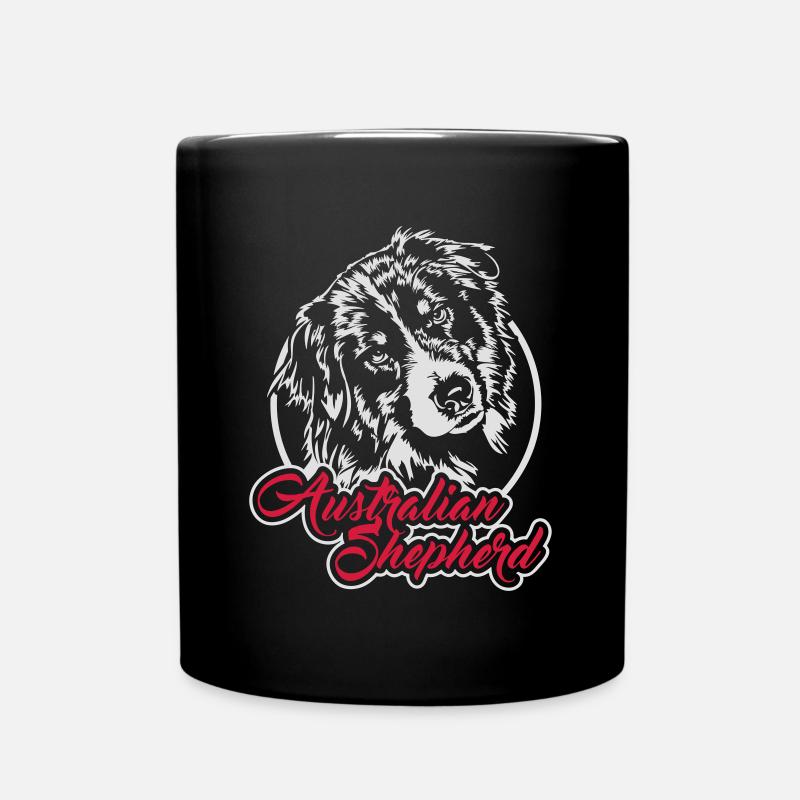 AUSTRALIAN SHEPHERD - Tasse einfarbig - Schwarz