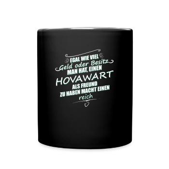 Hovawart Hund Geschenk reich - Tasse einfarbig - Schwarz - Vorne