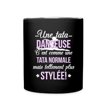 Une tata Danseuse - Mug uni - noir - Devant