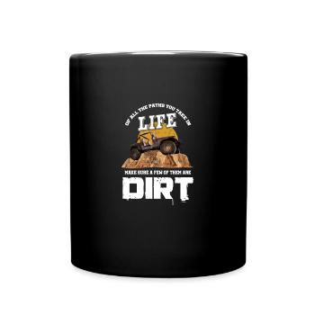 Dirt Jeep - Full Colour Mug - black - Front