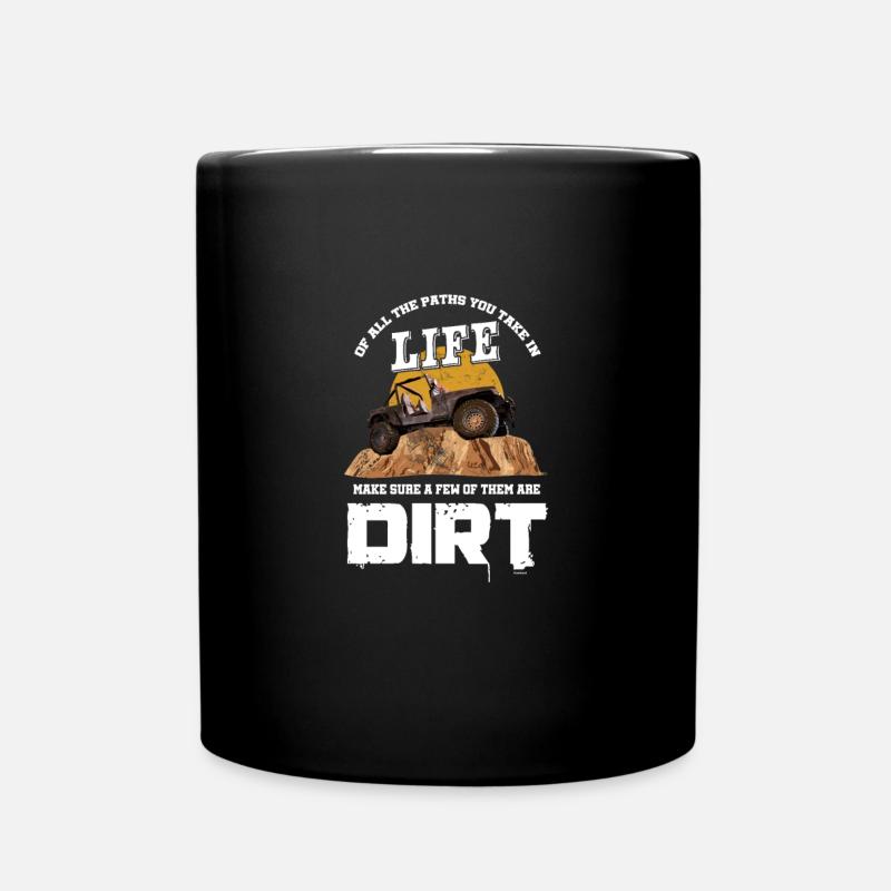 Schmutz Jeep - Tasse einfarbig - Schwarz