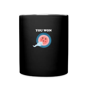 Funny Sperm- You Won - Full Colour Mug - black - Front