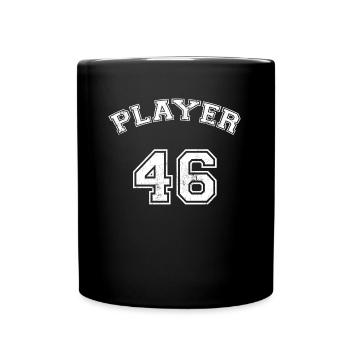 TRIKOT 46 Trikotnummer College Trikots Geschenke - Tasse einfarbig - Schwarz - Vorne