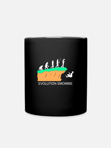 Evolution Smombie - Smartphone - Tasse einfarbig - Schwarz