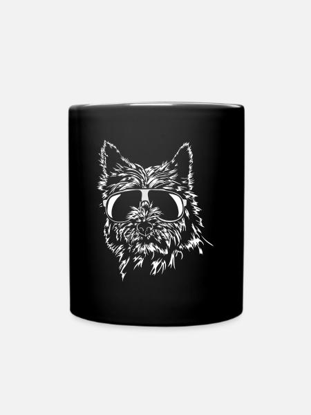 CAIRN TERRIER cool Wilsigns Hund Hunde Geschenk - Tasse einfarbig - Schwarz