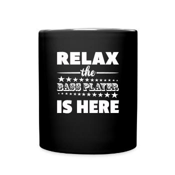 Relax le bassiste est-il musicien cadeau - Mug uni - noir - Devant